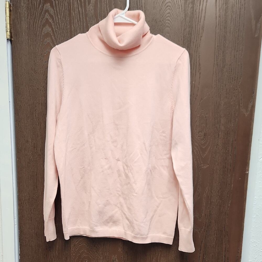 Talbots Soft Pink Cowl Neck Sweater